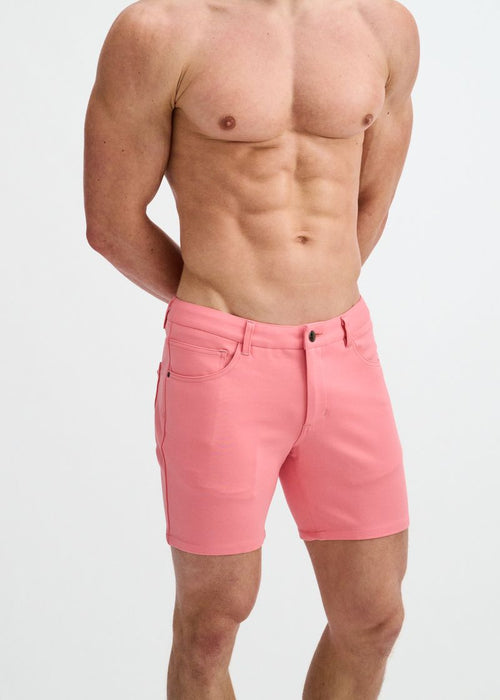 5" Stretch Knit Jean Short - Crepe Pink Crepe Pink