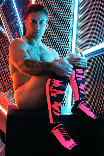 Neo Camo Socks Neon Pink O/S