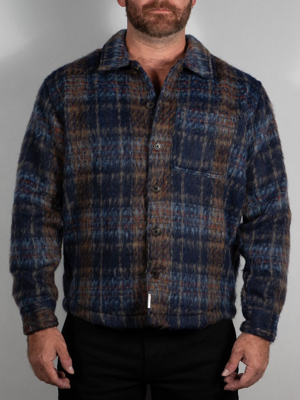 Faux Mohair Shirt Navy