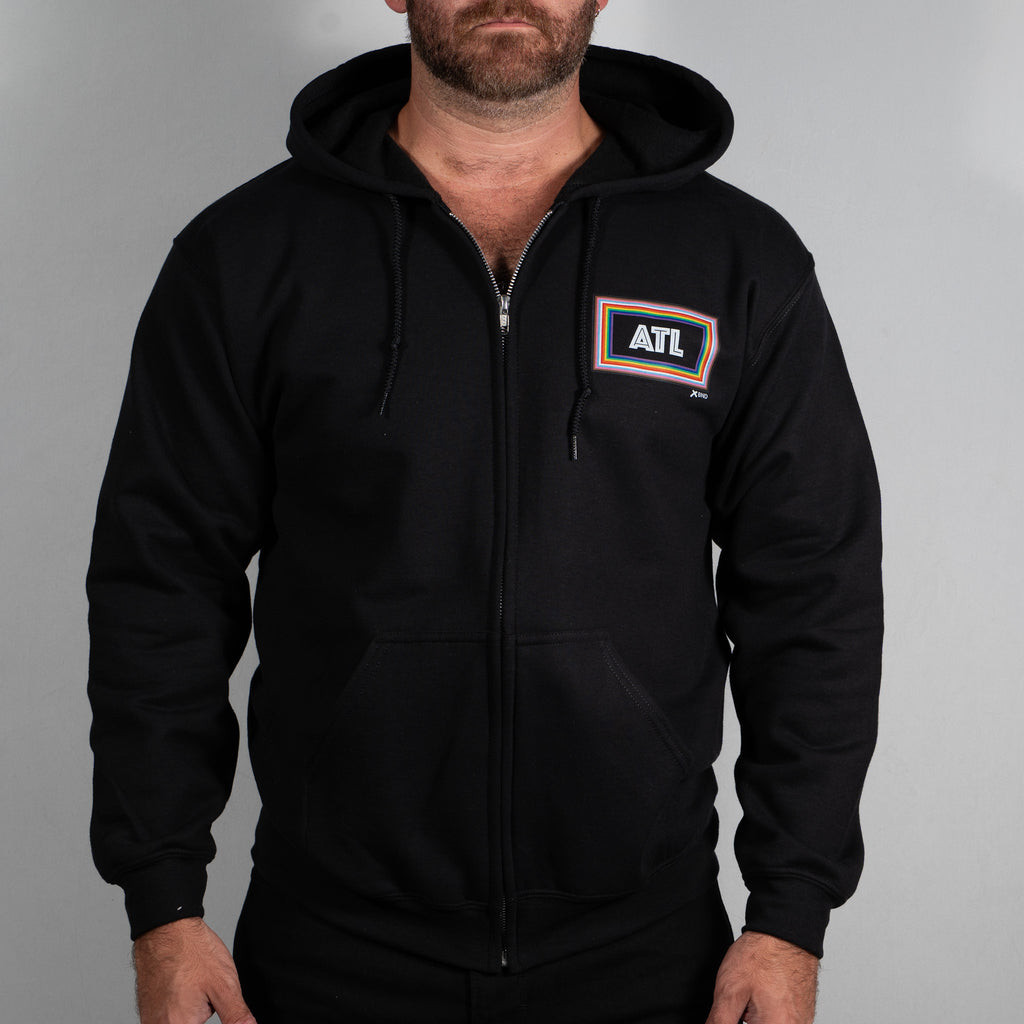ATL RAINBOW SQUARE Zipper HOODIE