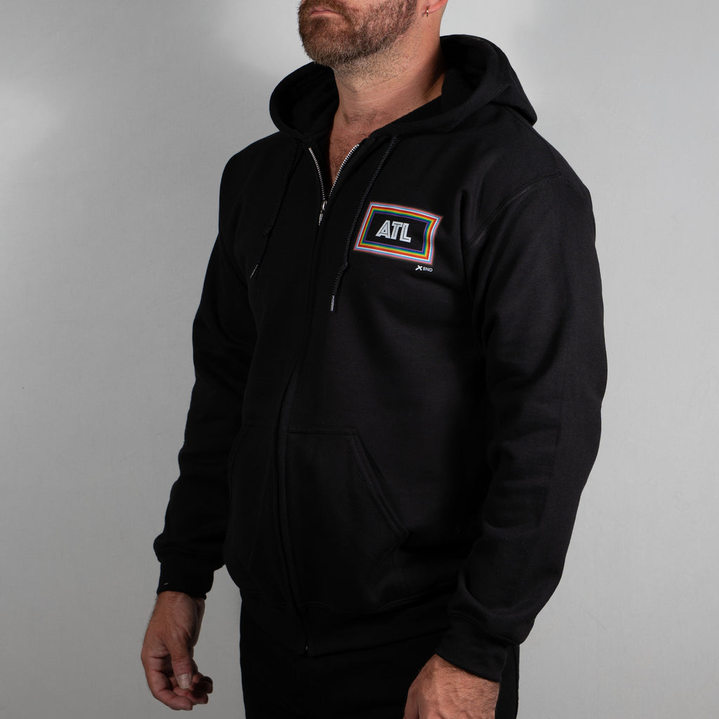 ATL RAINBOW SQUARE Zipper HOODIE