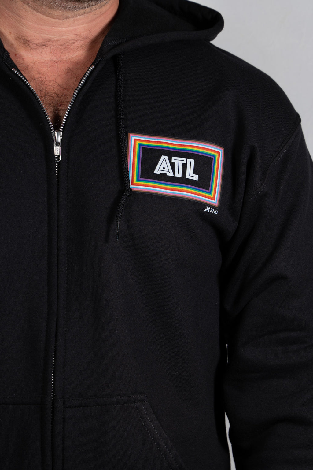 ATL RAINBOW SQUARE Zipper HOODIE