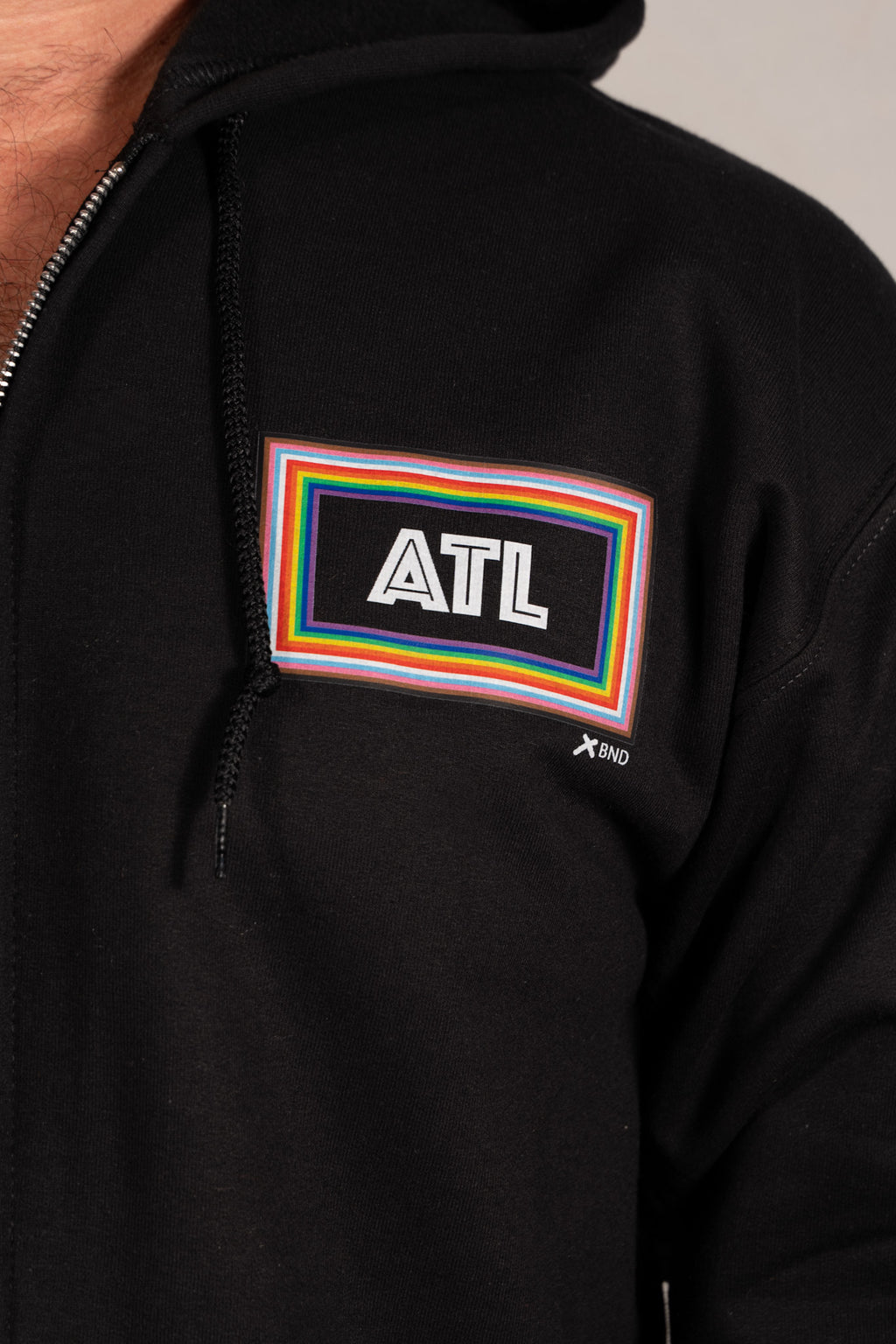 ATL RAINBOW SQUARE Zipper HOODIE