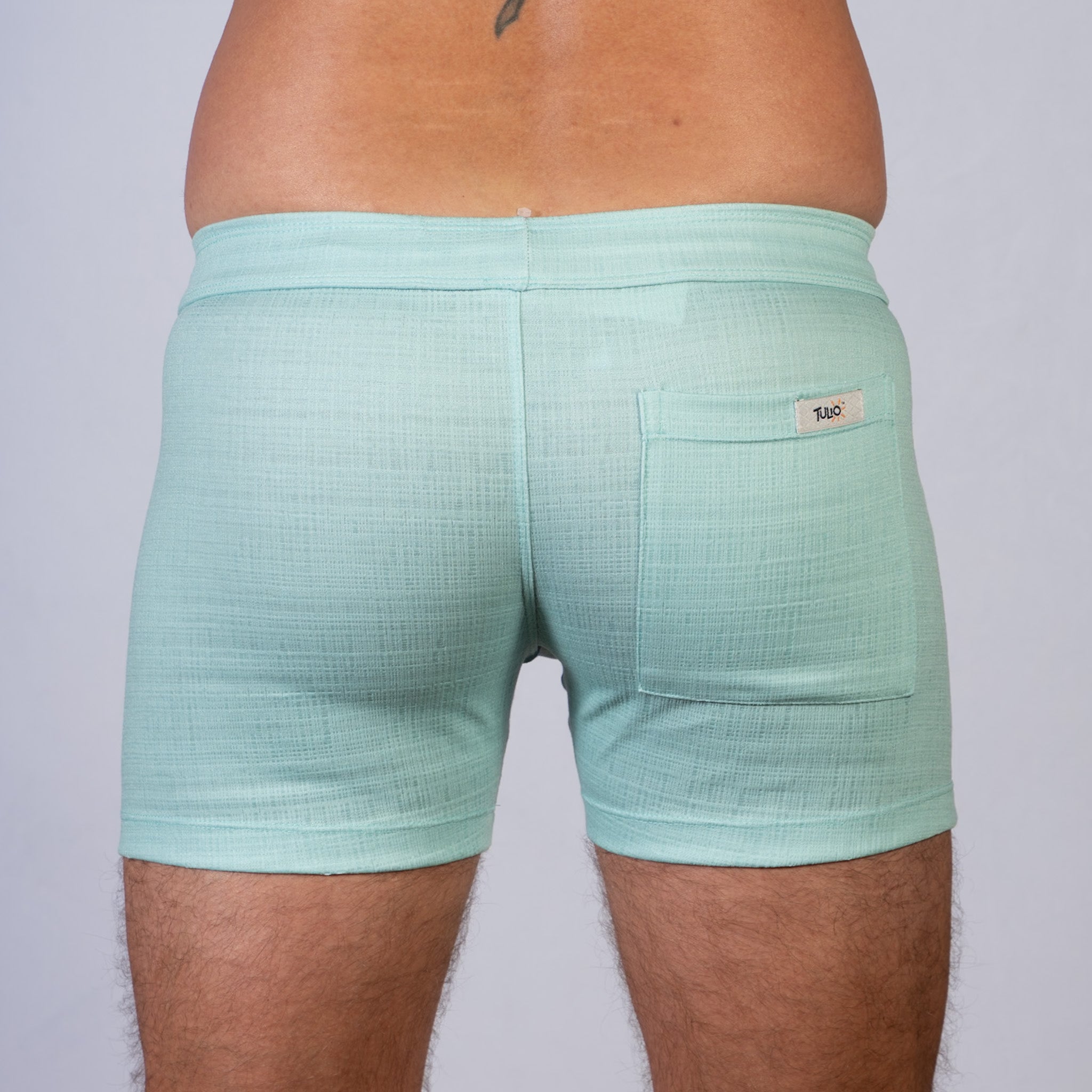 Linen Texture Zipper Shorts