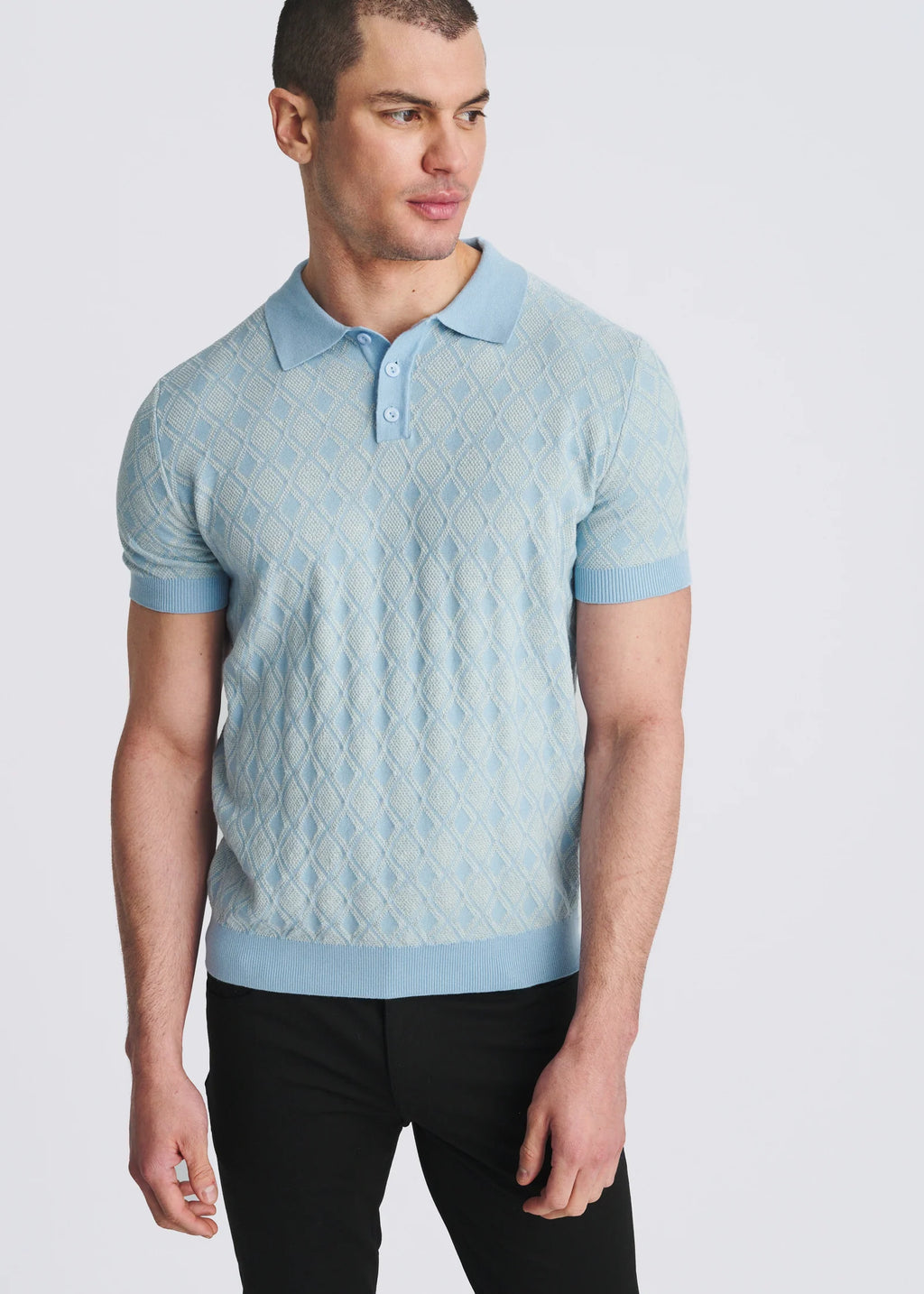 Cotton 3-Button Knit Polo