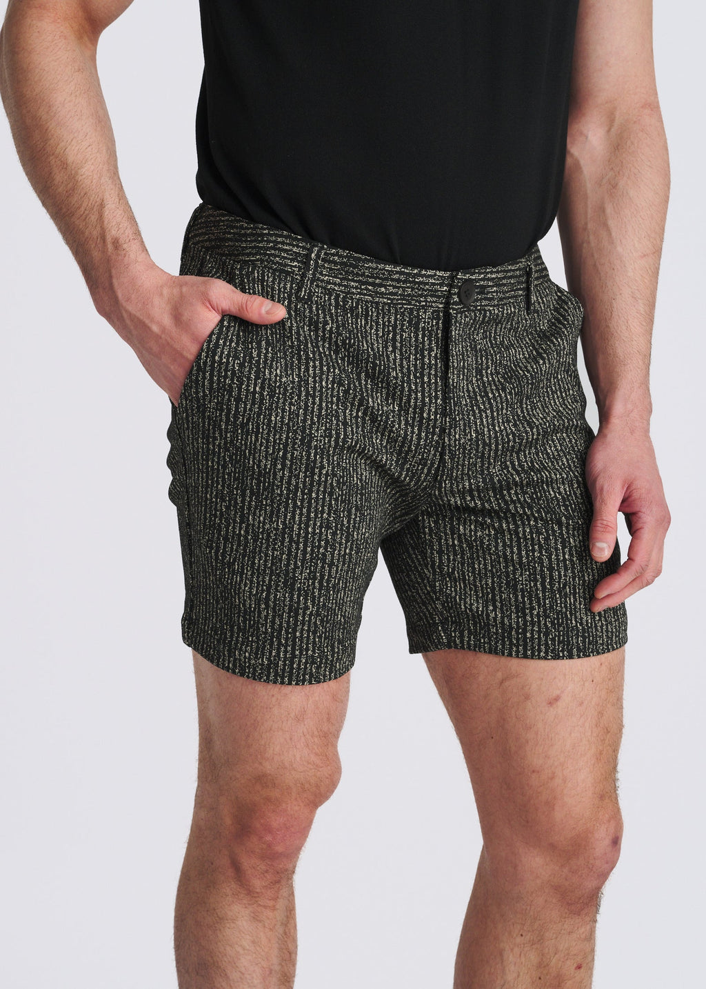 6" Herringbone Jacquard Knit Chino Shorts
