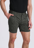 6" Herringbone Jacquard Knit Chino Shorts Black