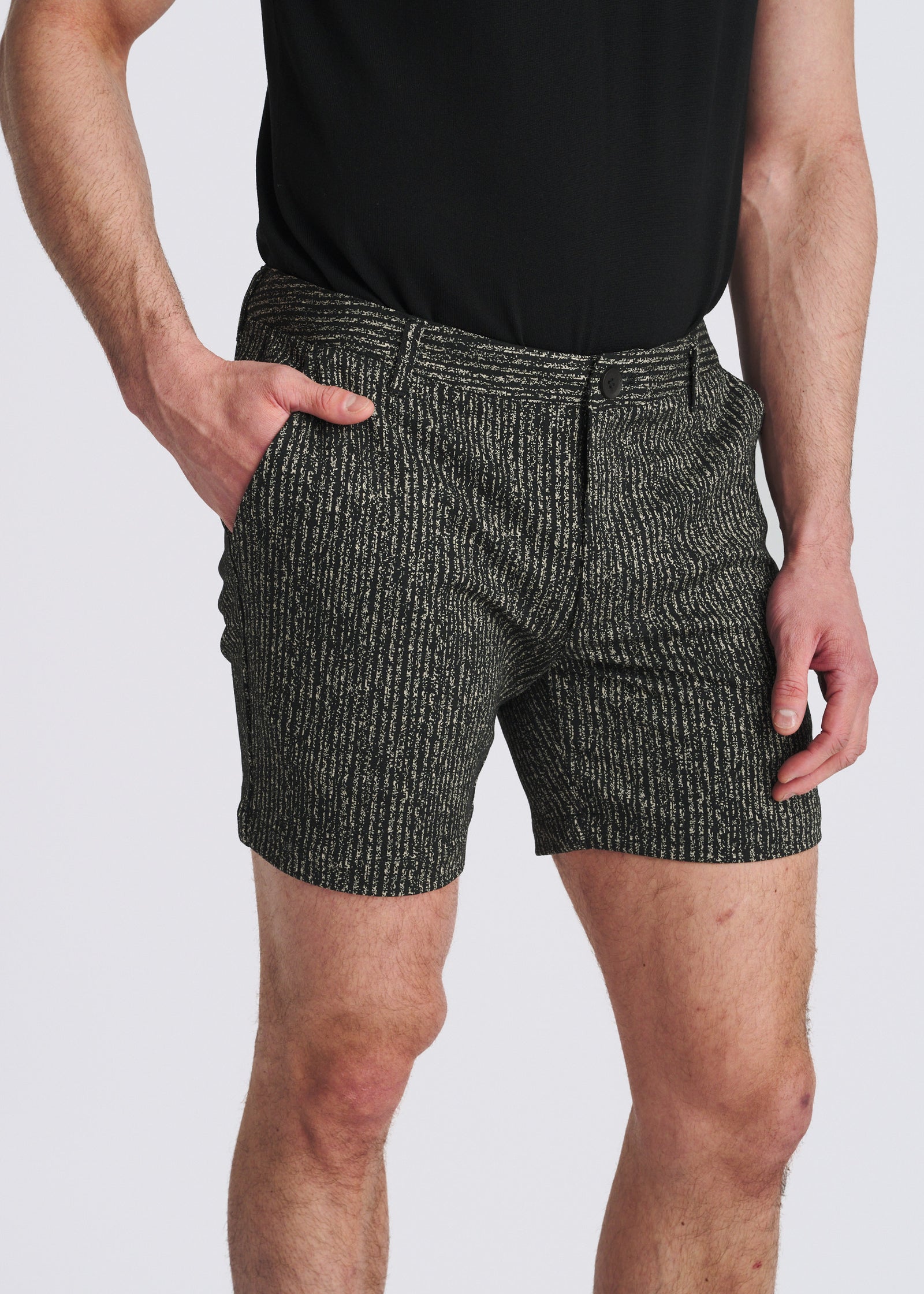 6" Herringbone Jacquard Knit Chino Shorts