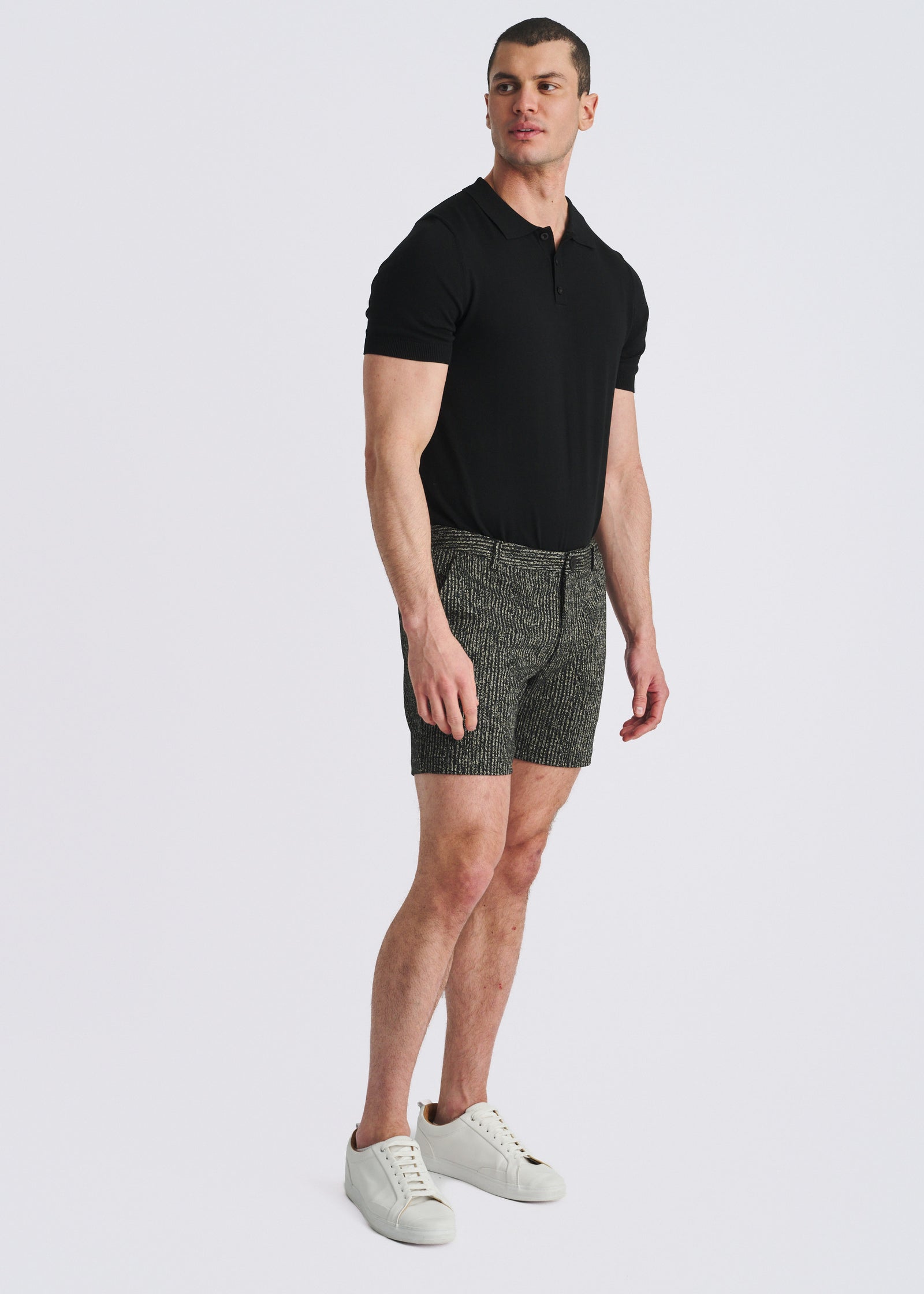 6" Herringbone Jacquard Knit Chino Shorts