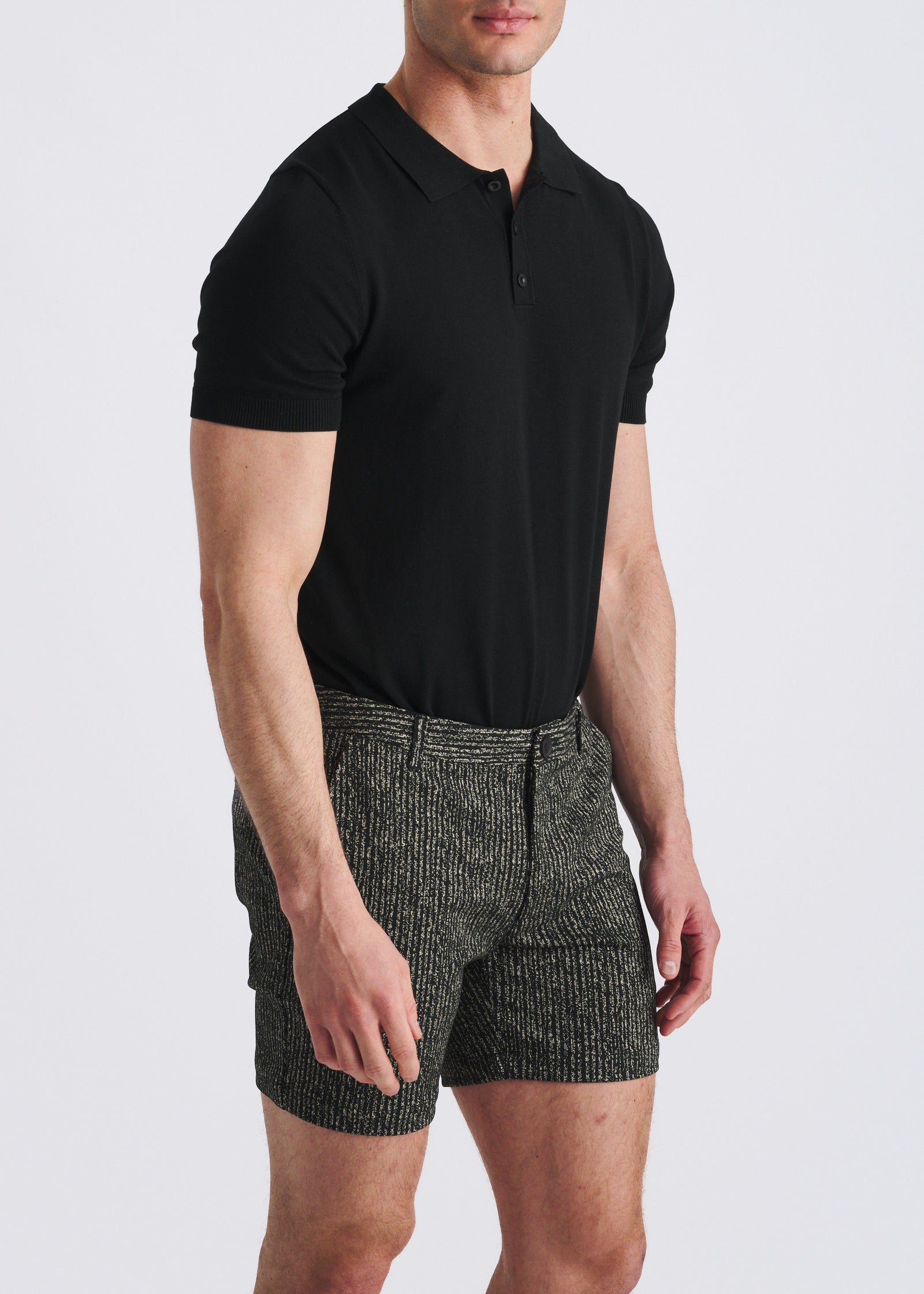 6" Herringbone Jacquard Knit Chino Shorts