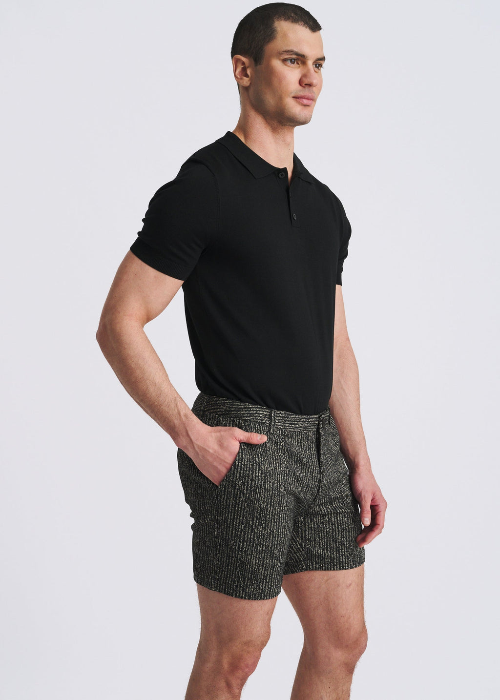 6" Herringbone Jacquard Knit Chino Shorts