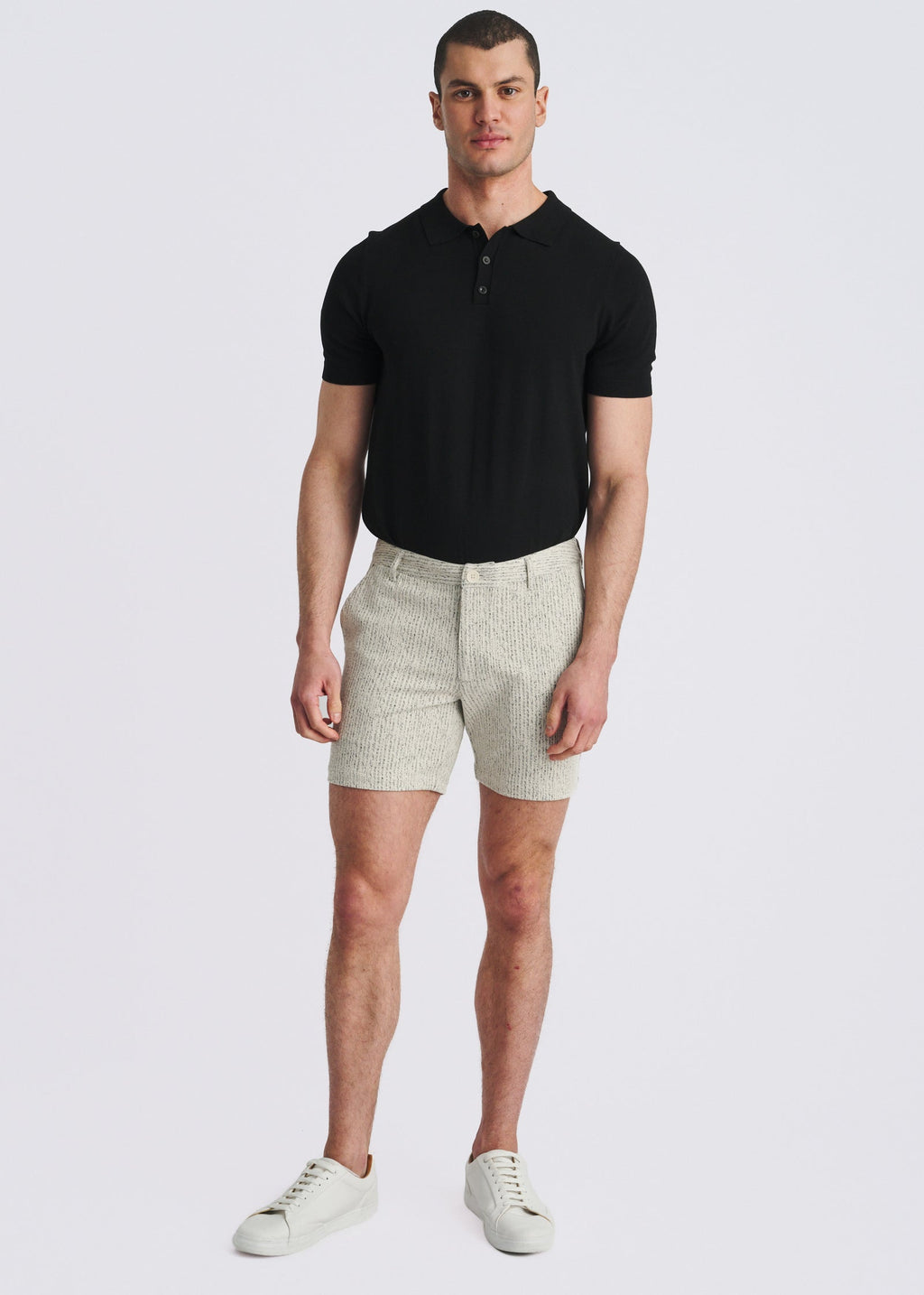 6" Herringbone Jacquard Knit Chino Shorts