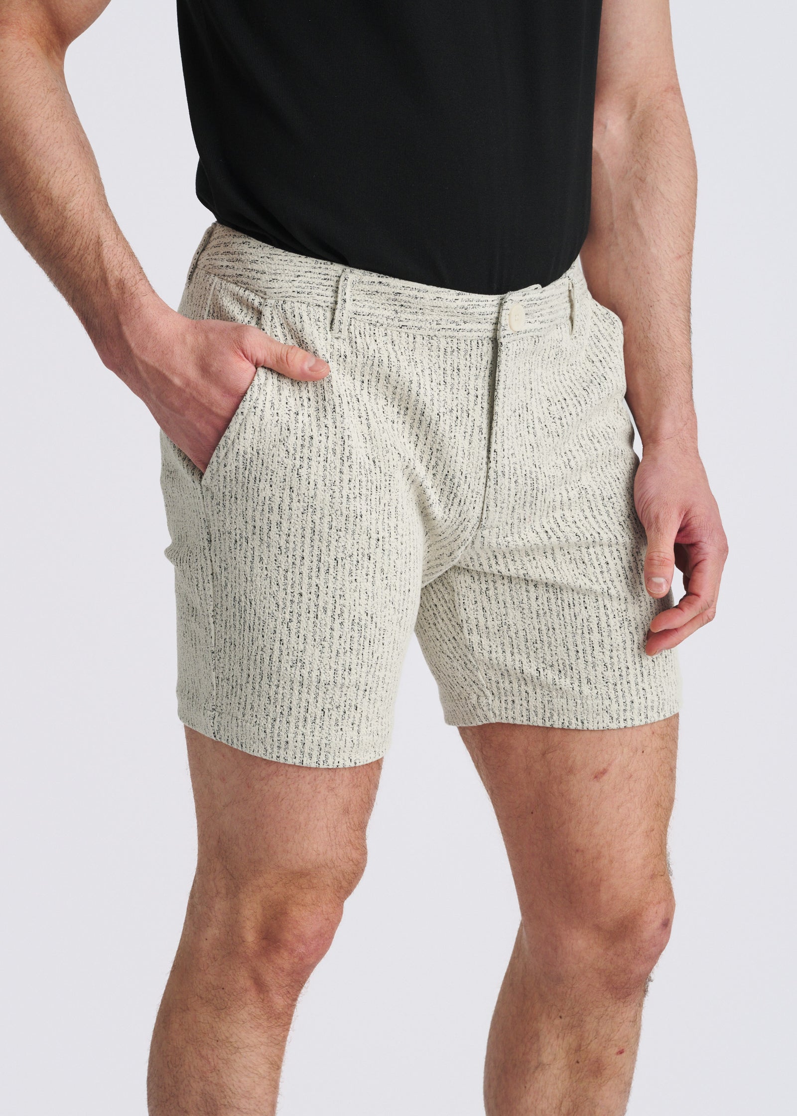 6" Herringbone Jacquard Knit Chino Shorts