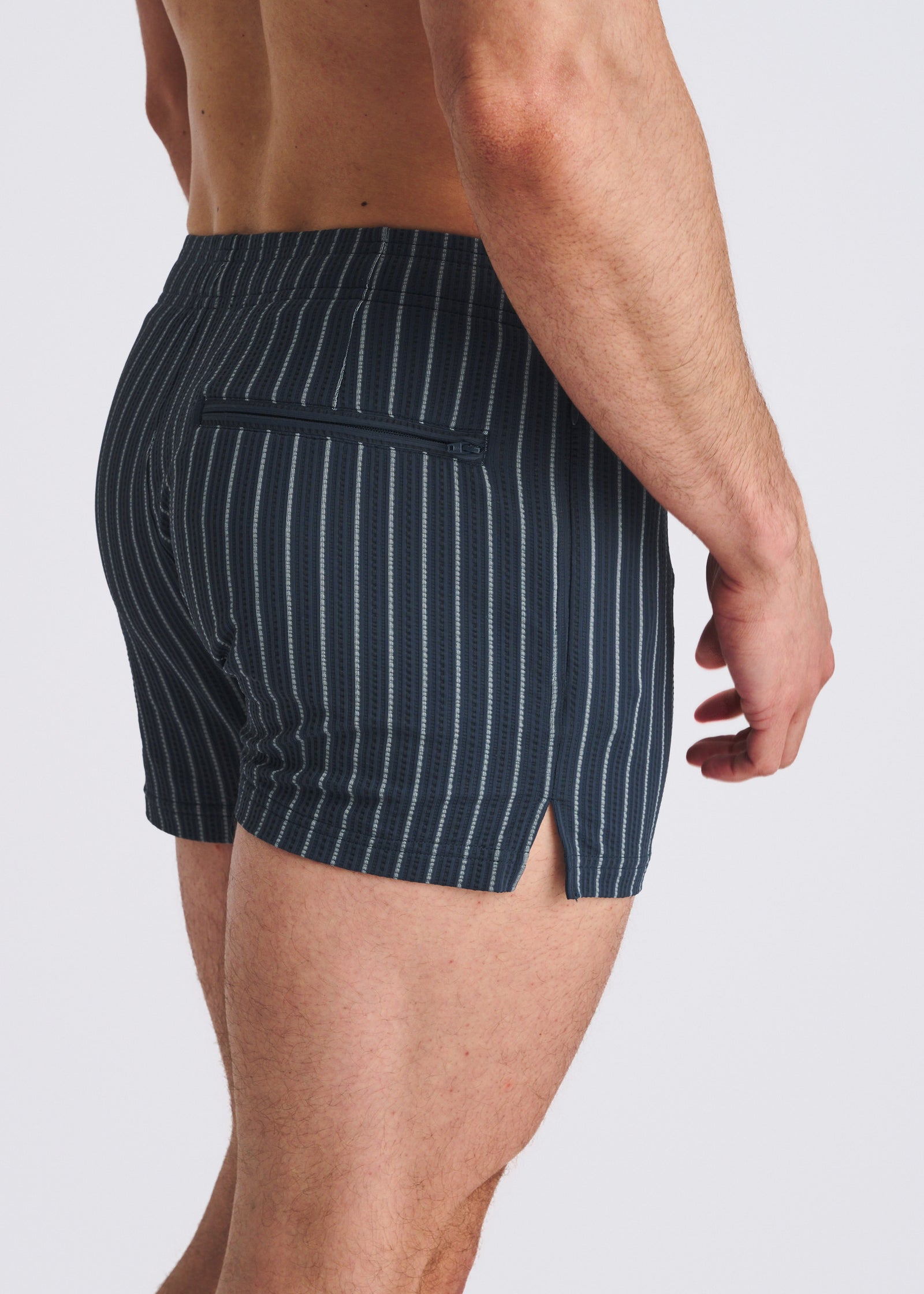 Vintage Stripe Seersucker Swim Shorts