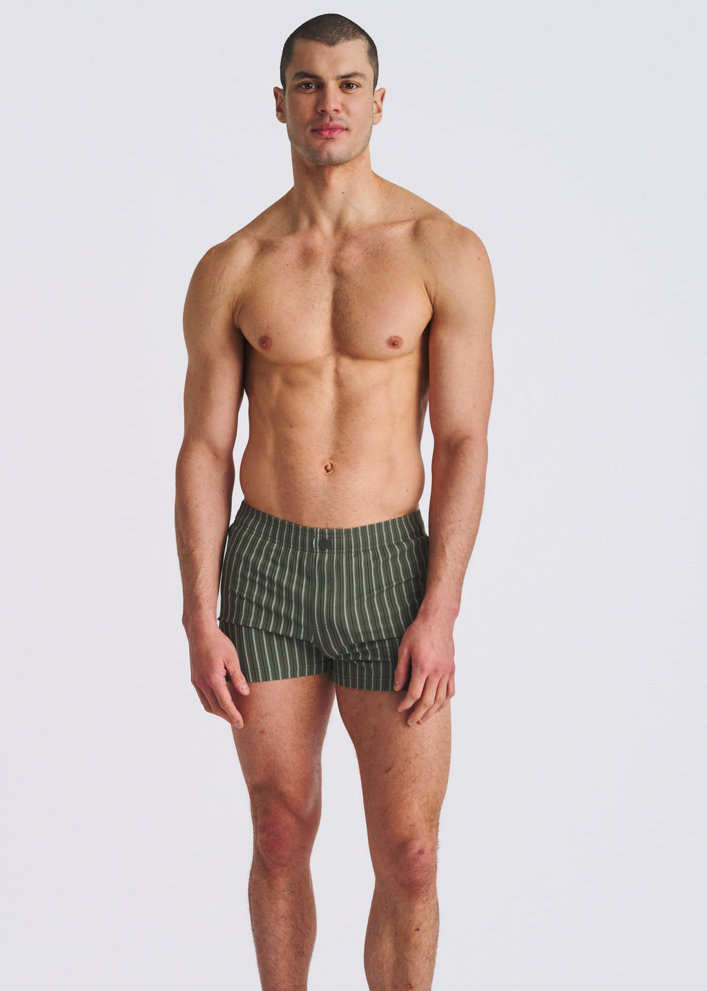 Vintage Stripe Seersucker Swim Shorts
