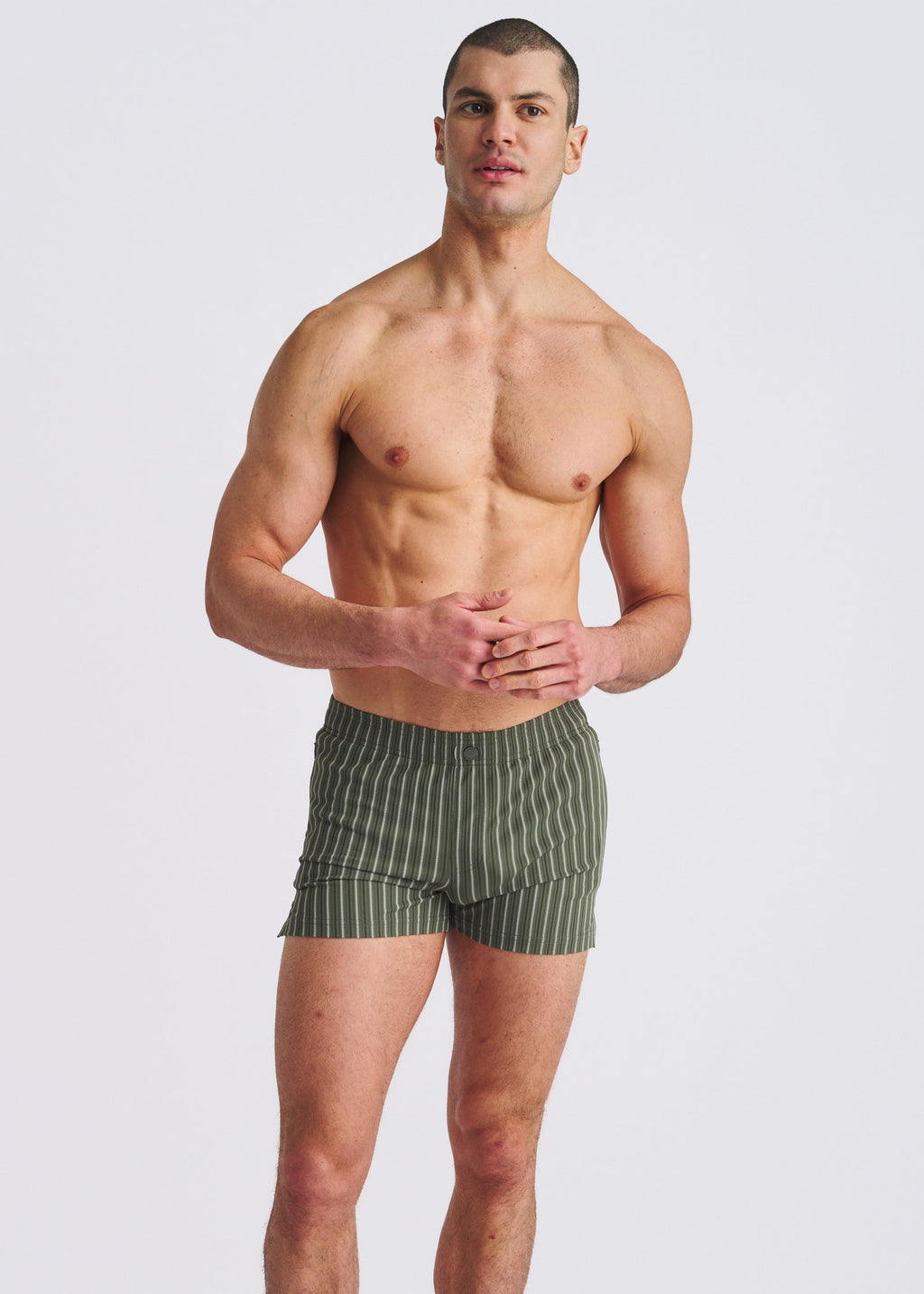Vintage Stripe Seersucker Swim Shorts