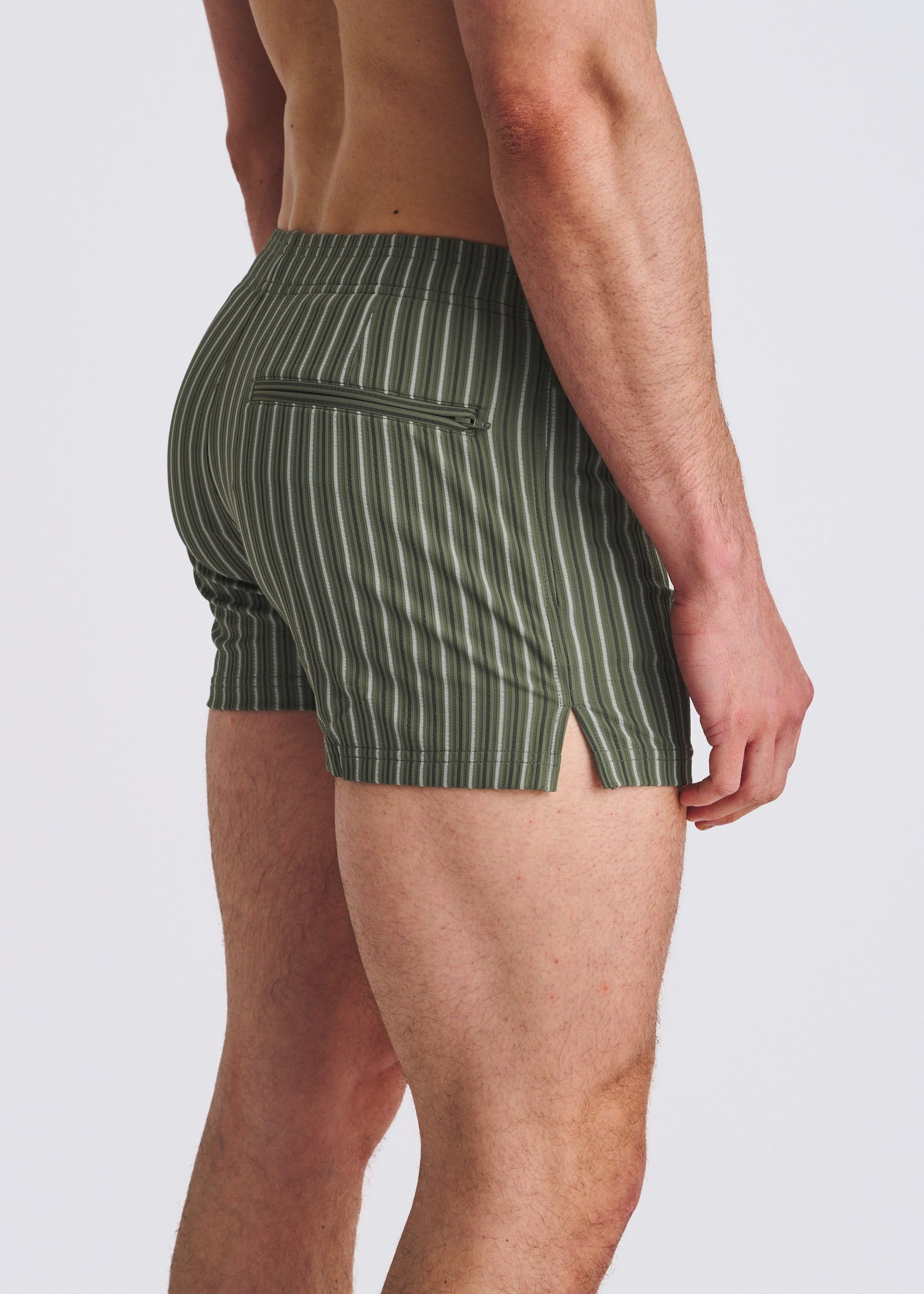 Vintage Stripe Seersucker Swim Shorts