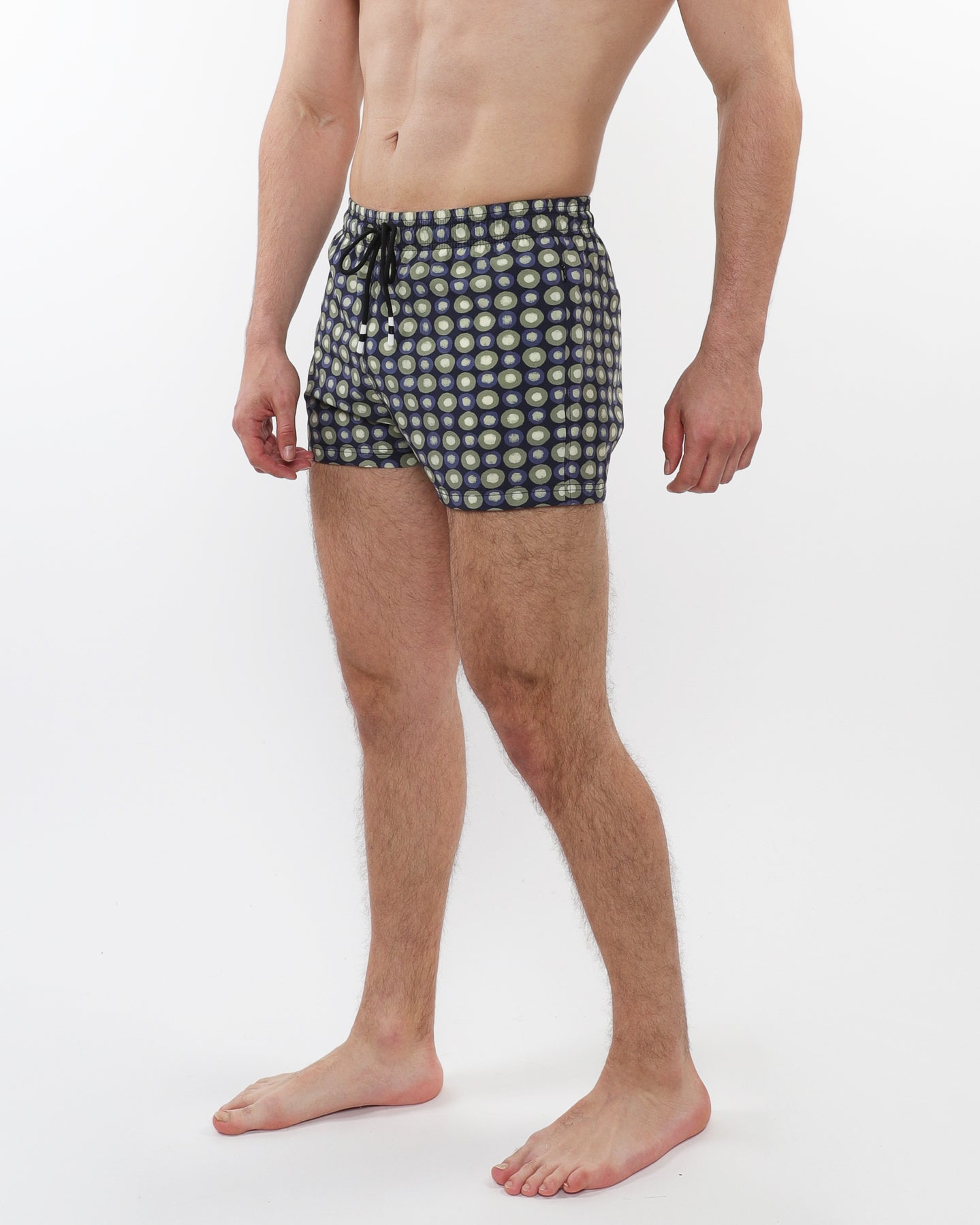 Sage Circles 2.5" Swim Shorts Navy