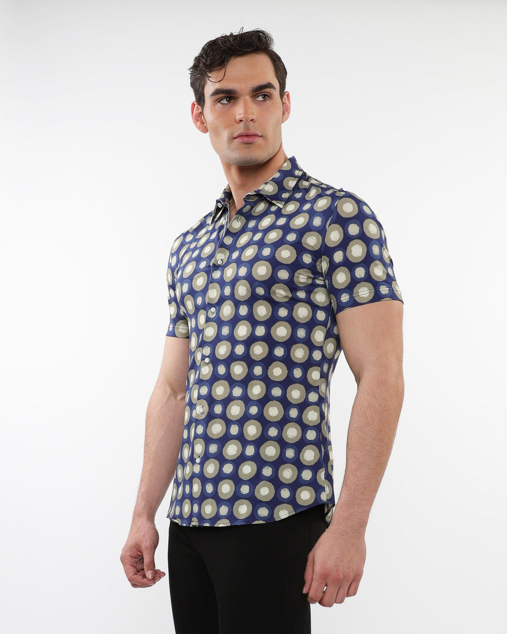 Sage Circles Performance Short Sleeve Shirt