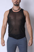 Phantom Mesh Tank Top Black