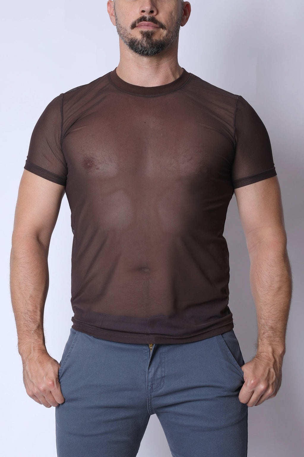 Phantom Mesh T-Shirt Brown