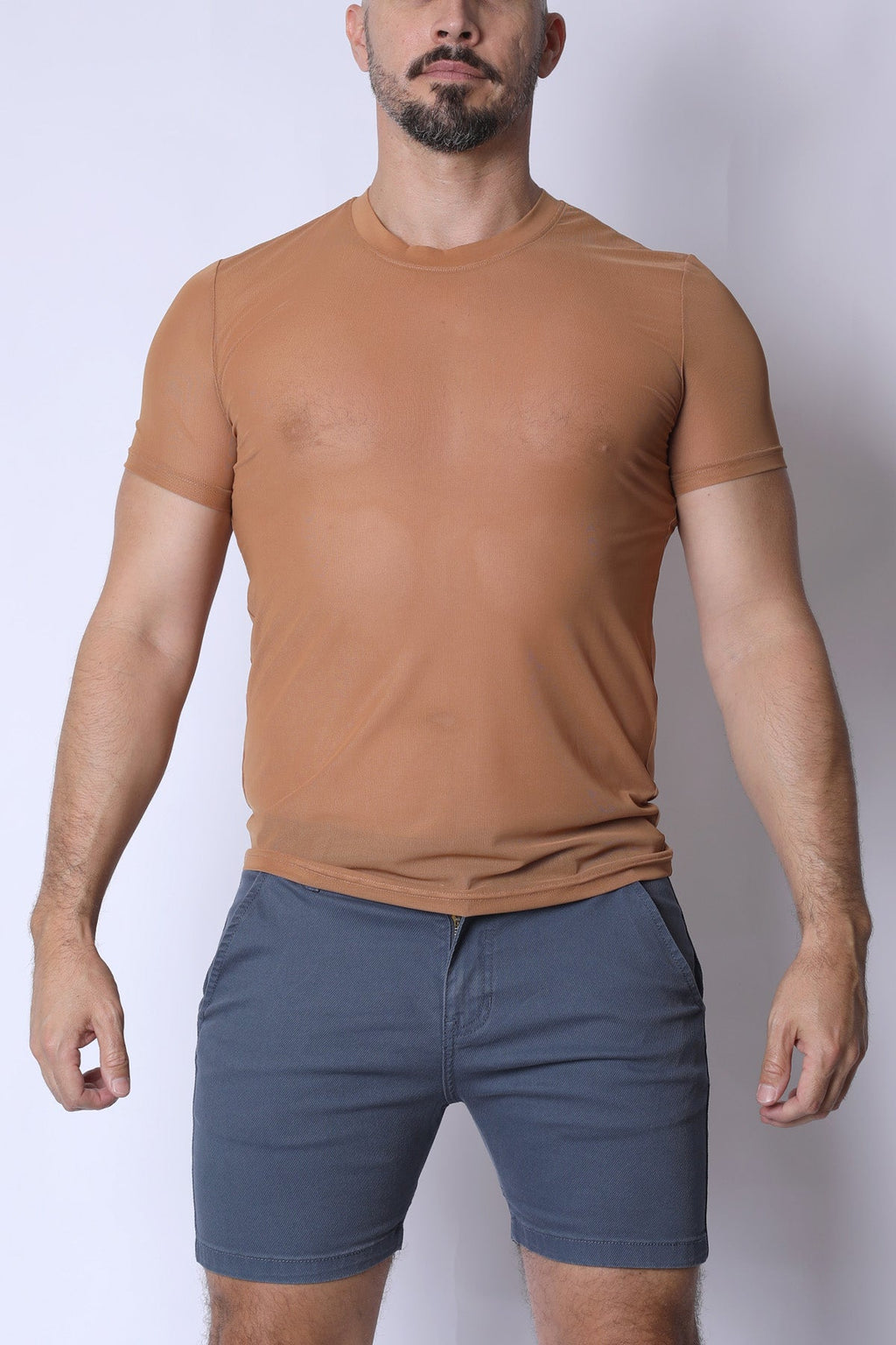 Phantom Mesh T-Shirt Tan