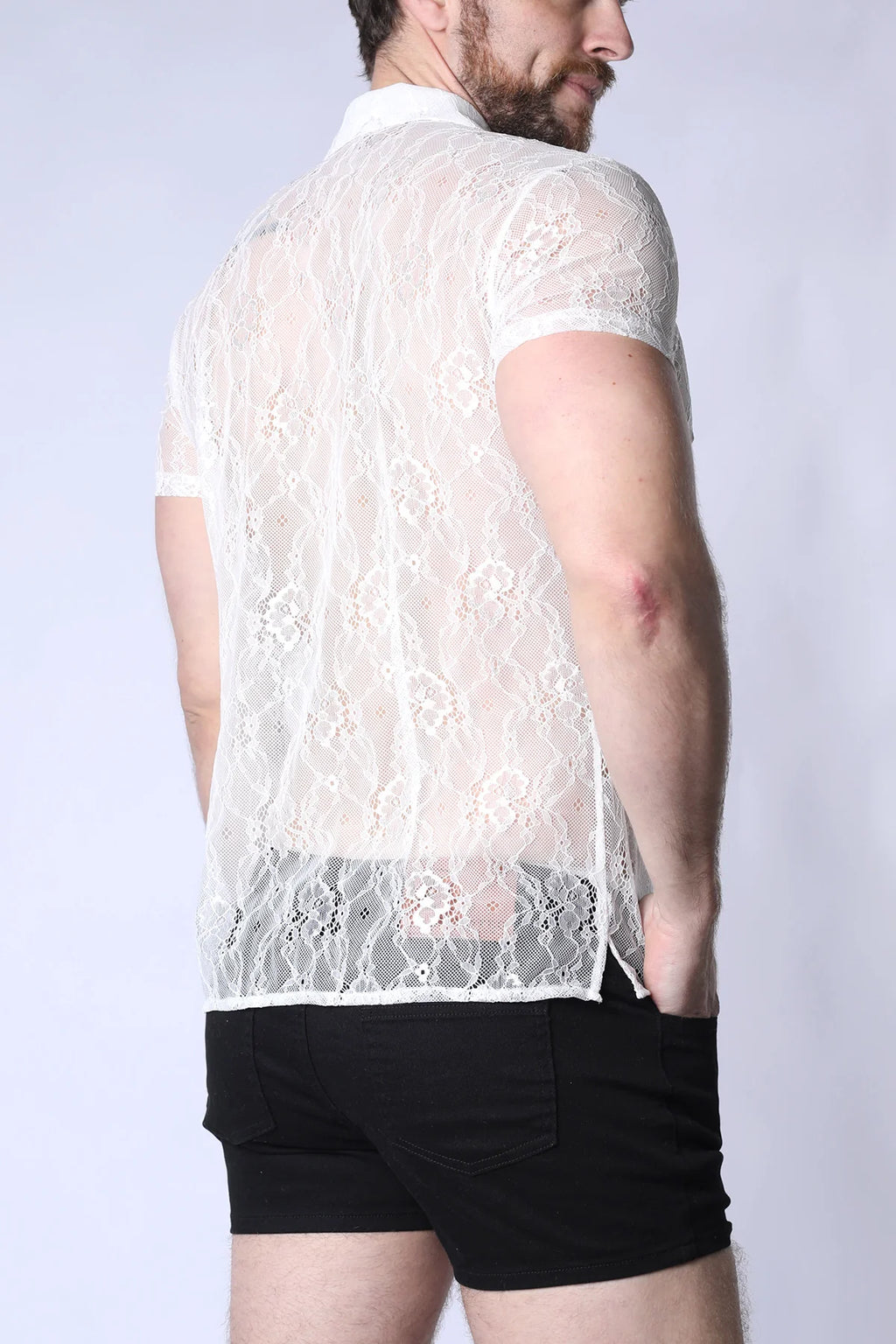 Positano Lace Button Down Shirt
