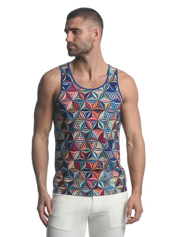 Abstract Mesh Tank Royal Gold