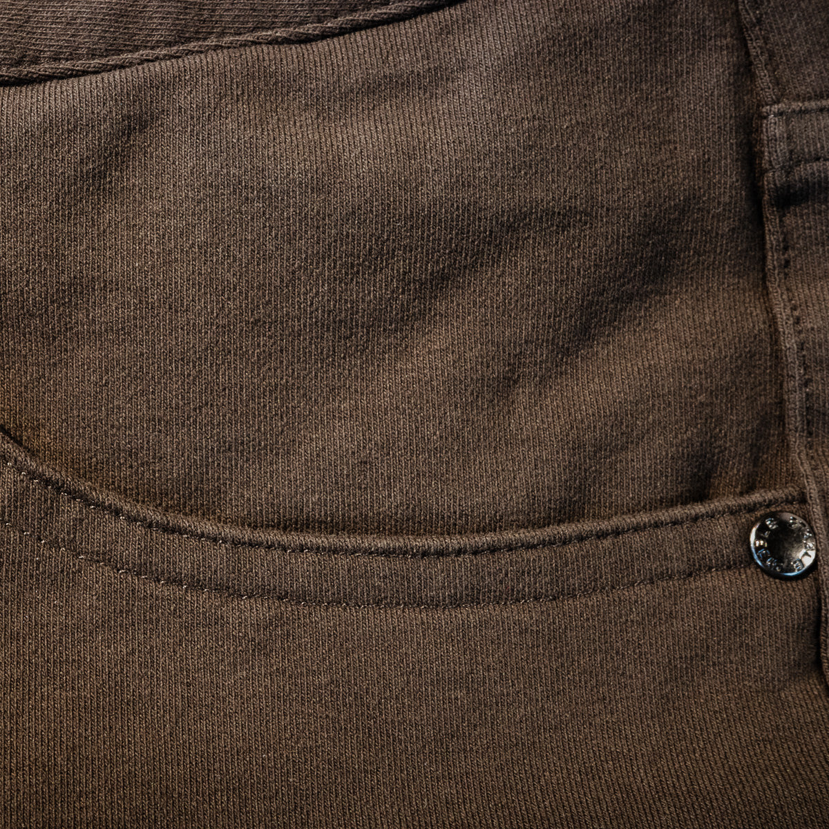 5" Washed Denim Stretch Short - Coffee