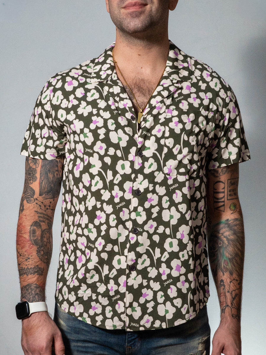 Animal Floral Resort Shirt Green