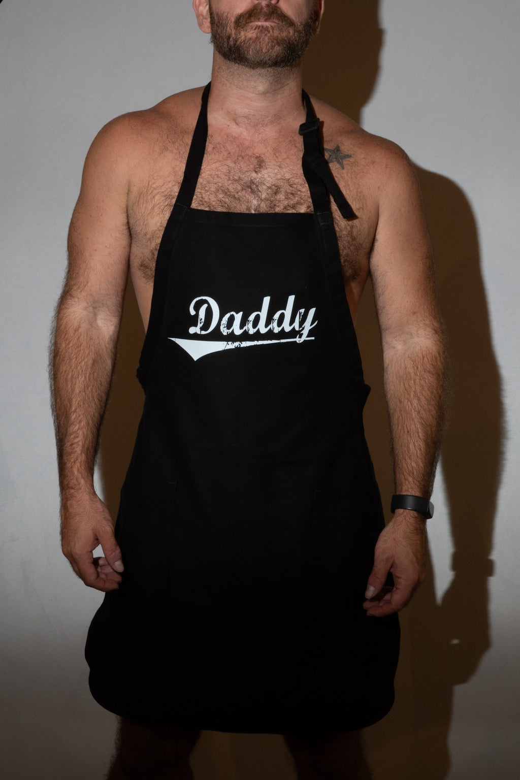 Daddy Apron Black O S