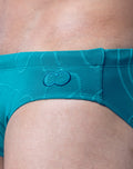 V10 Swim Brief - Ripple Texture Teal