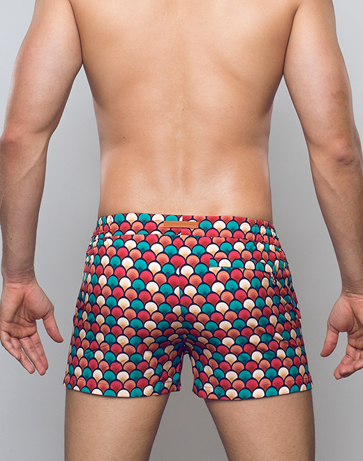 S50 Retro Red Swim Short