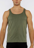 VEINS STRETCH KNIT TANK TOP Celadon