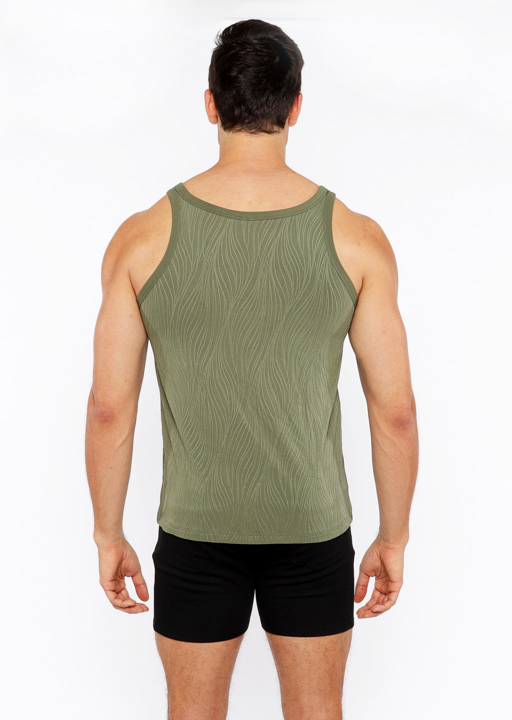 VEINS STRETCH KNIT TANK TOP