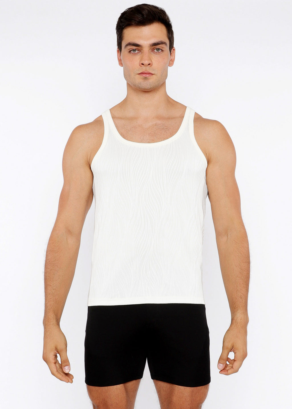 VEINS STRETCH KNIT TANK TOP