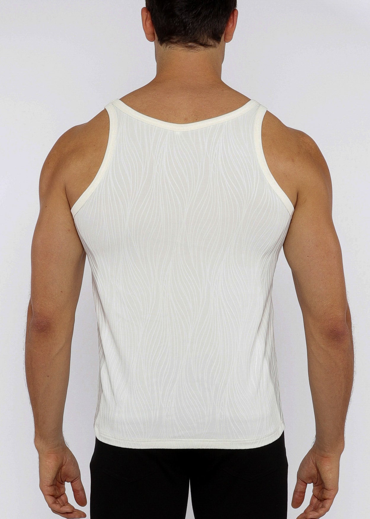 VEINS STRETCH KNIT TANK TOP
