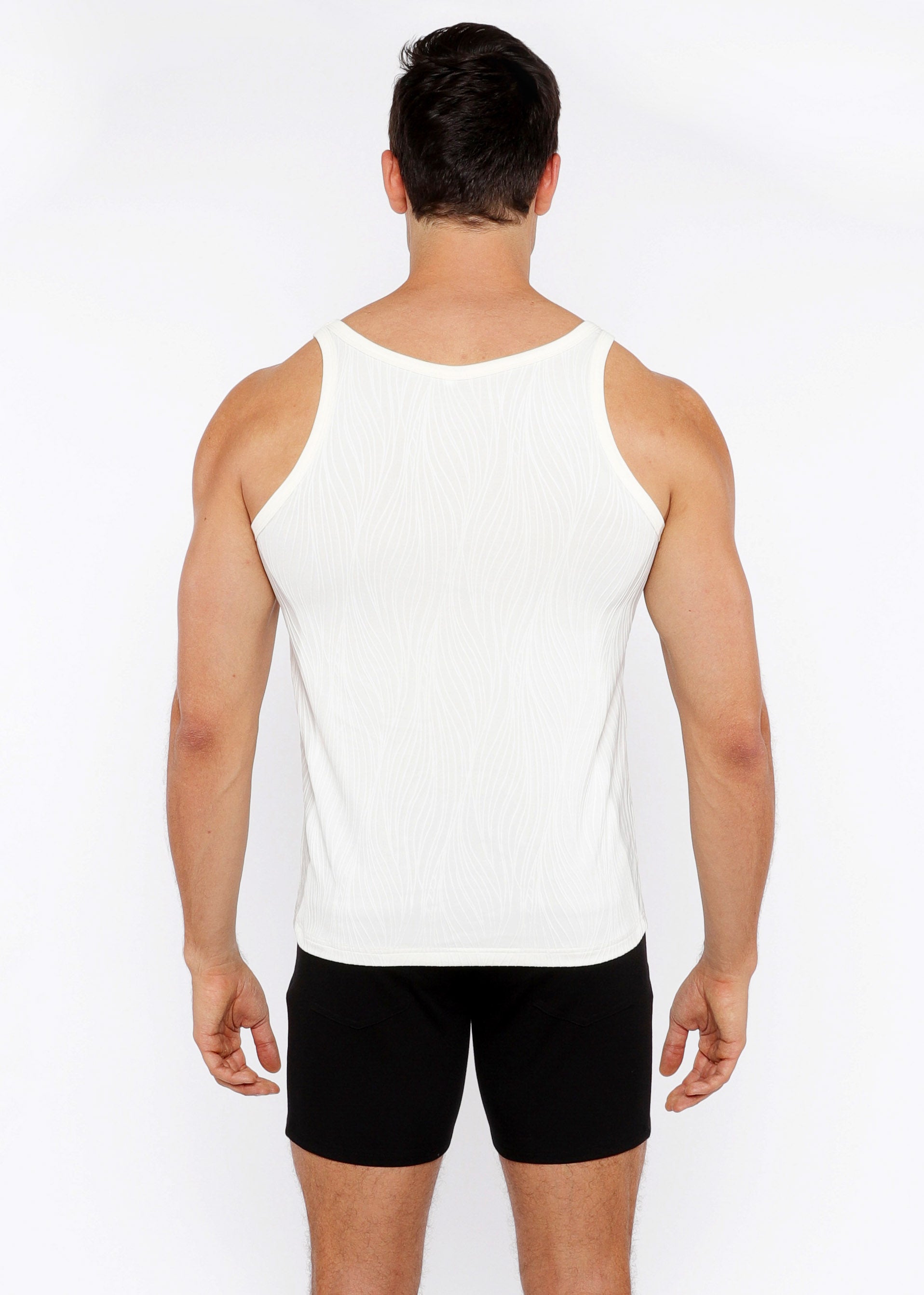 VEINS STRETCH KNIT TANK TOP