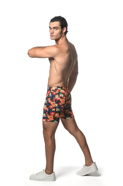 5" KNIT Flower Printed Stretch Shorts