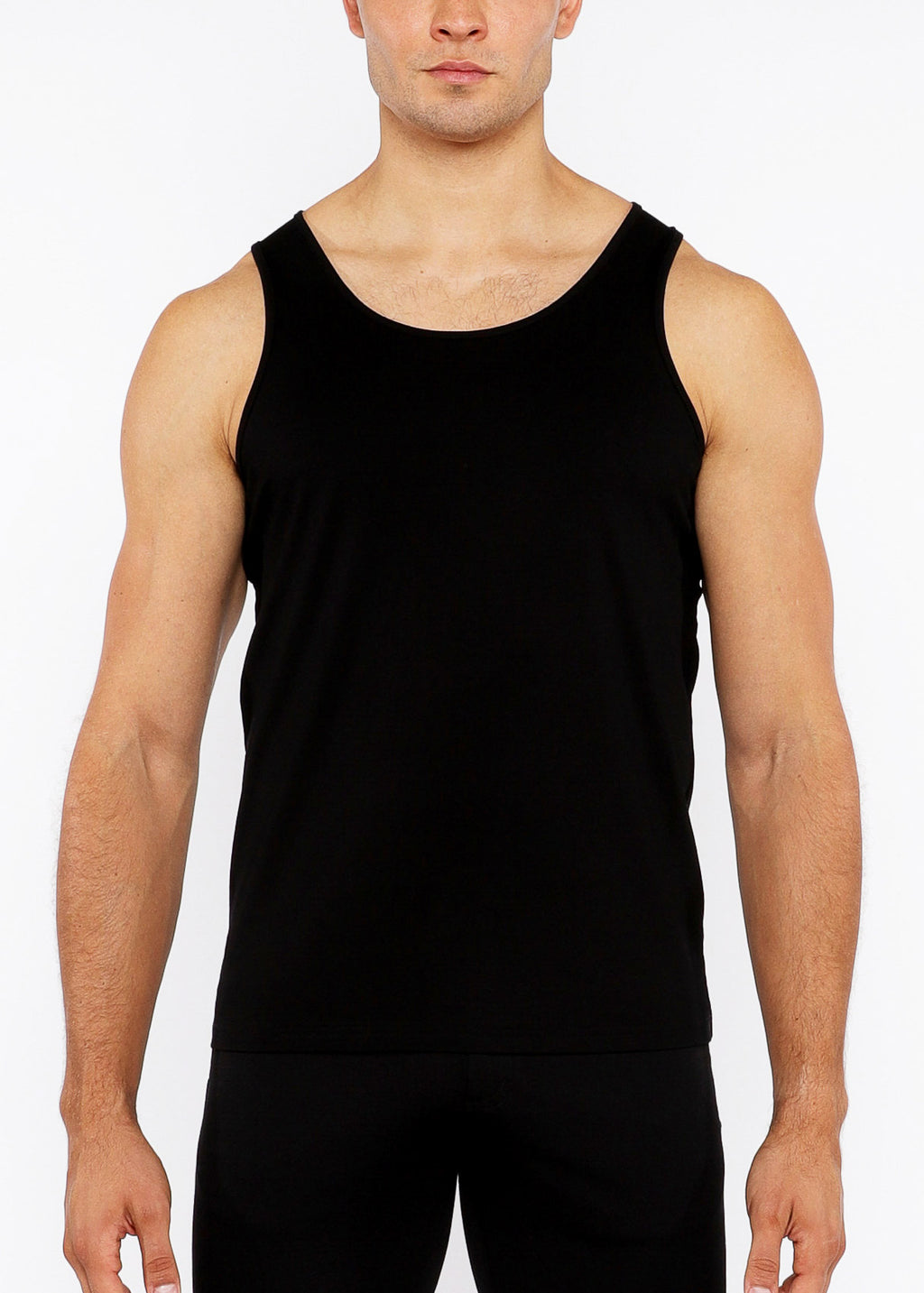 Black Circle Spine Laser Cut Tank Top