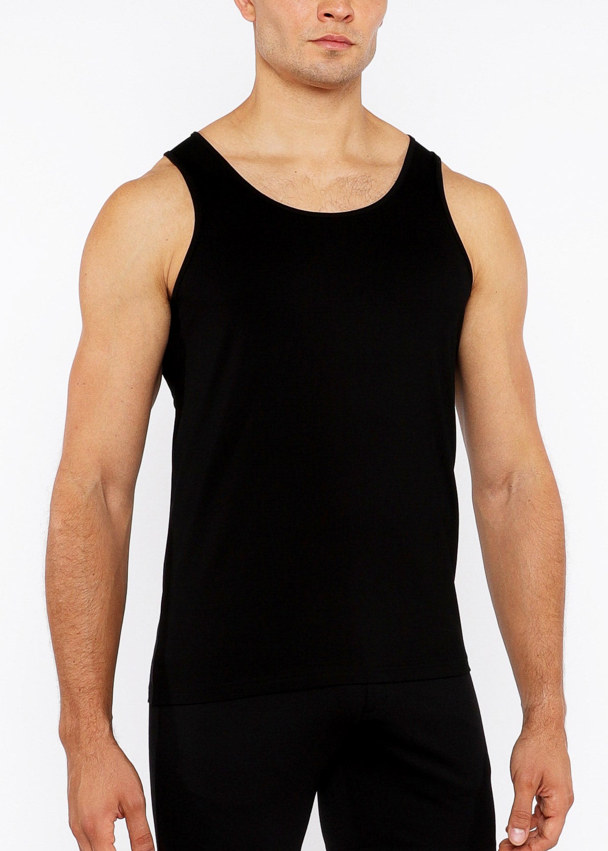 Black Circle Spine Laser Cut Tank Top