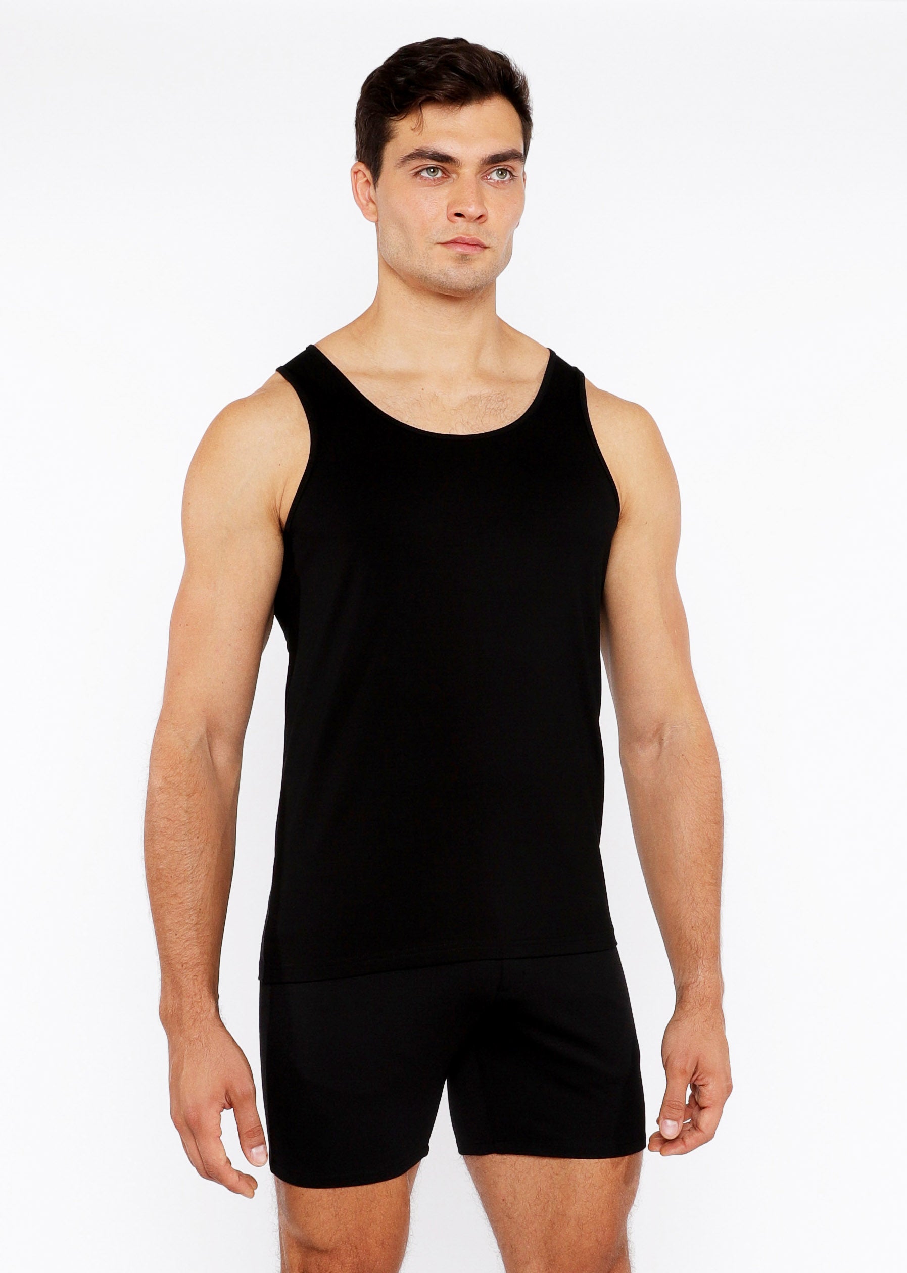 Black Circle Spine Laser Cut Tank Top