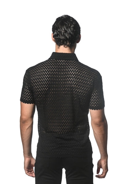Wave Mesh Short Sleeve Shirt