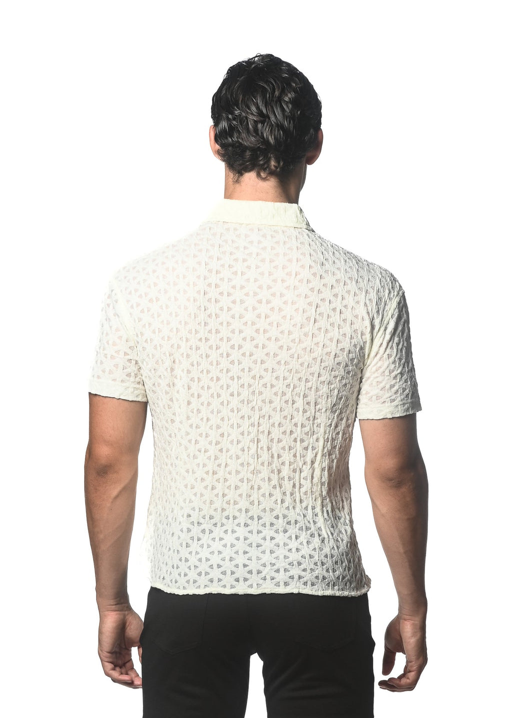 Ecru Arrows Gossamer Knit Shirt