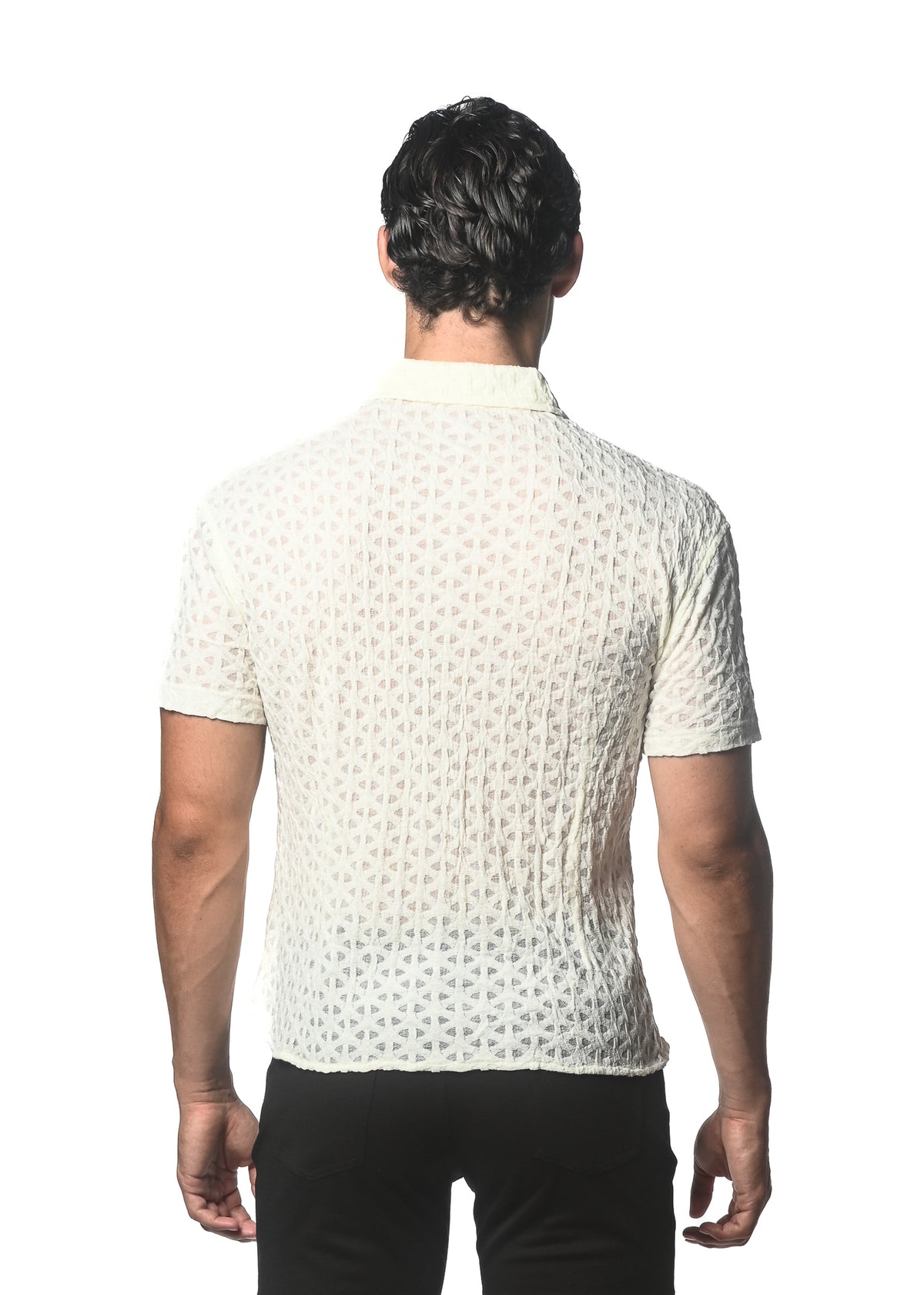 Ecru Arrows Gossamer Knit Shirt