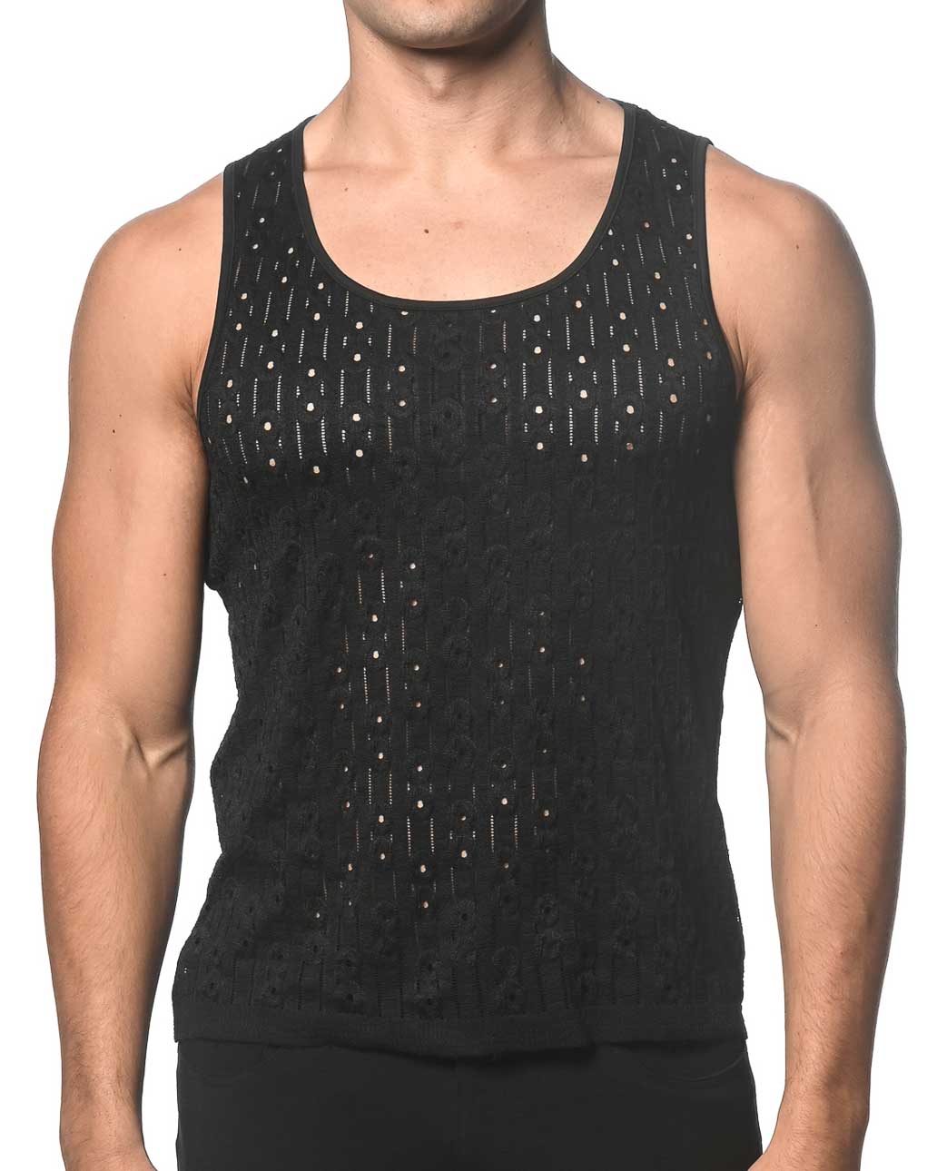 Dash Dot Knit Tank 2.0 Black