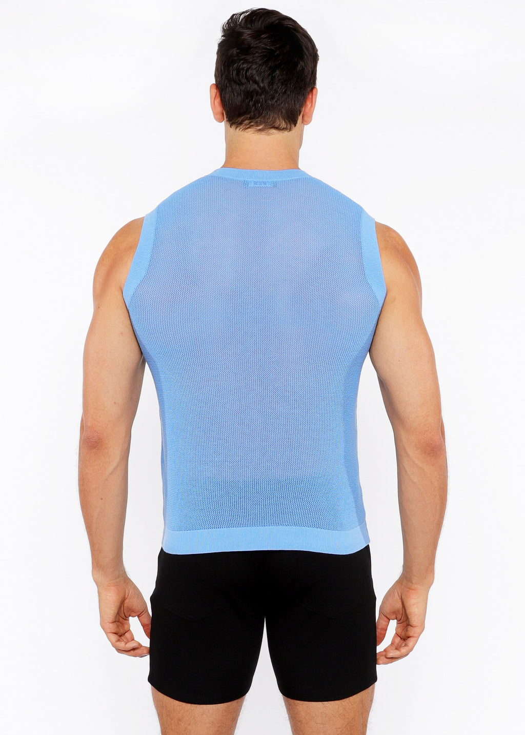Pointelle Tux Open Knit Vest
