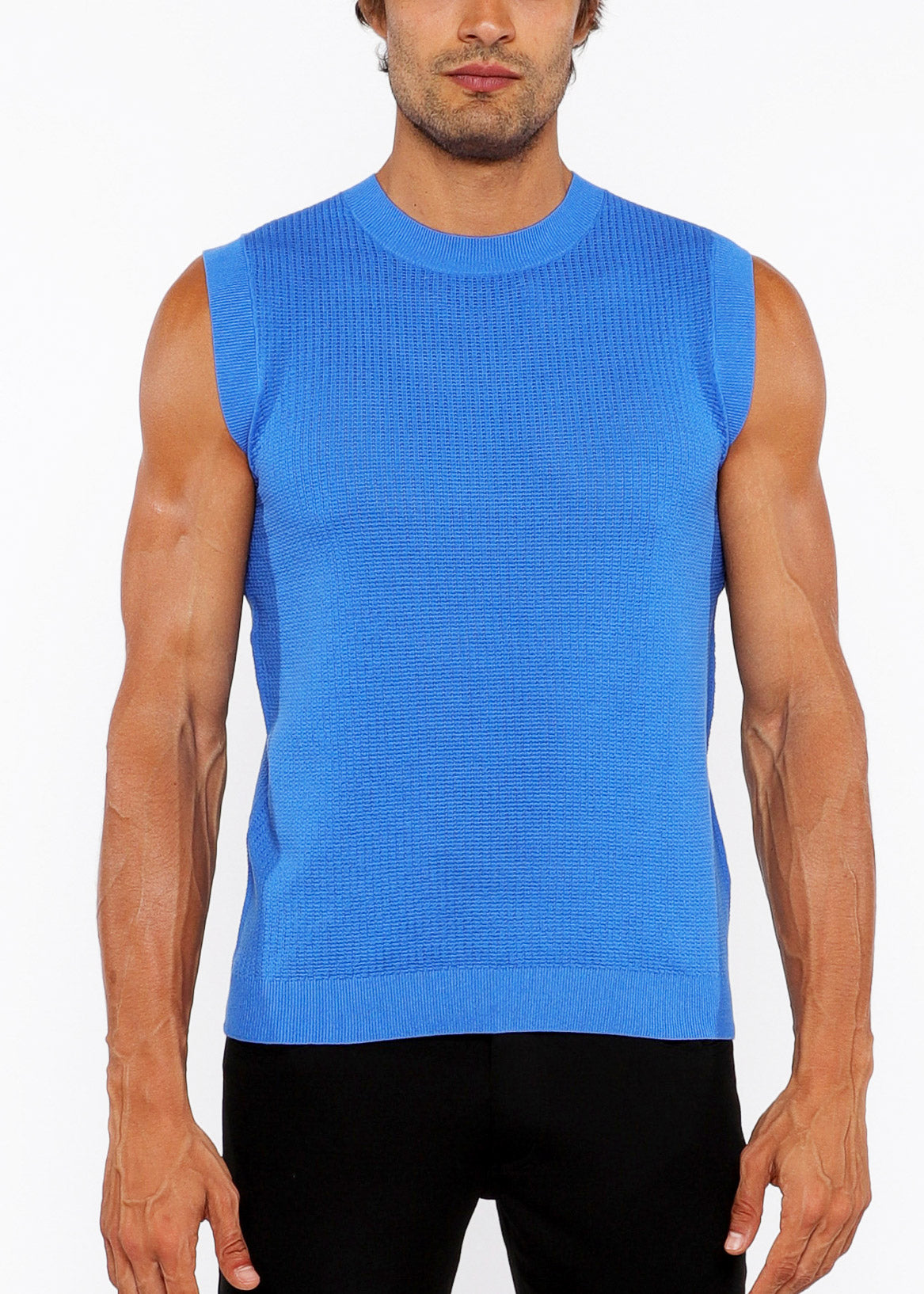 Textured Open Knit Vest