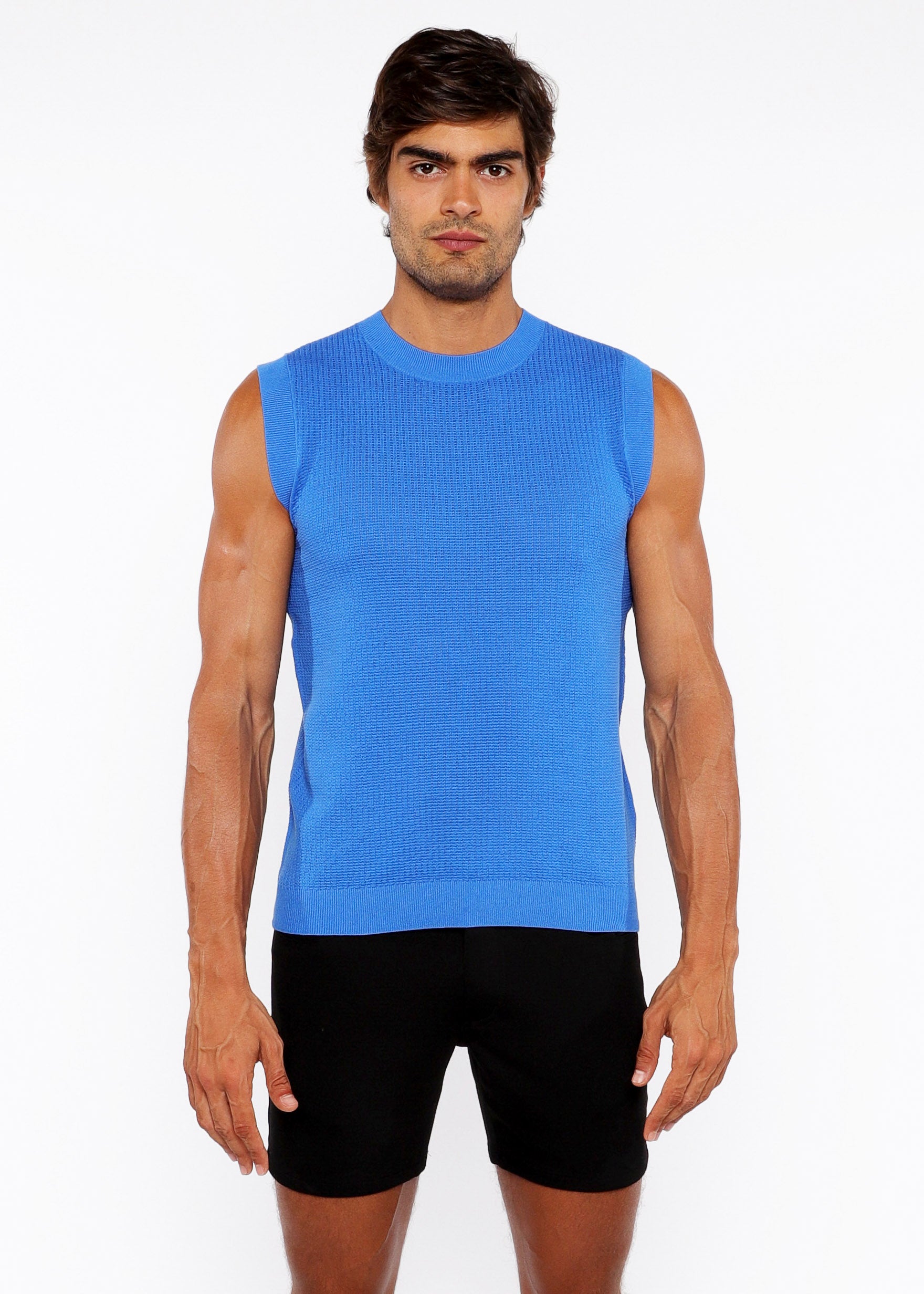 Textured Open Knit Vest