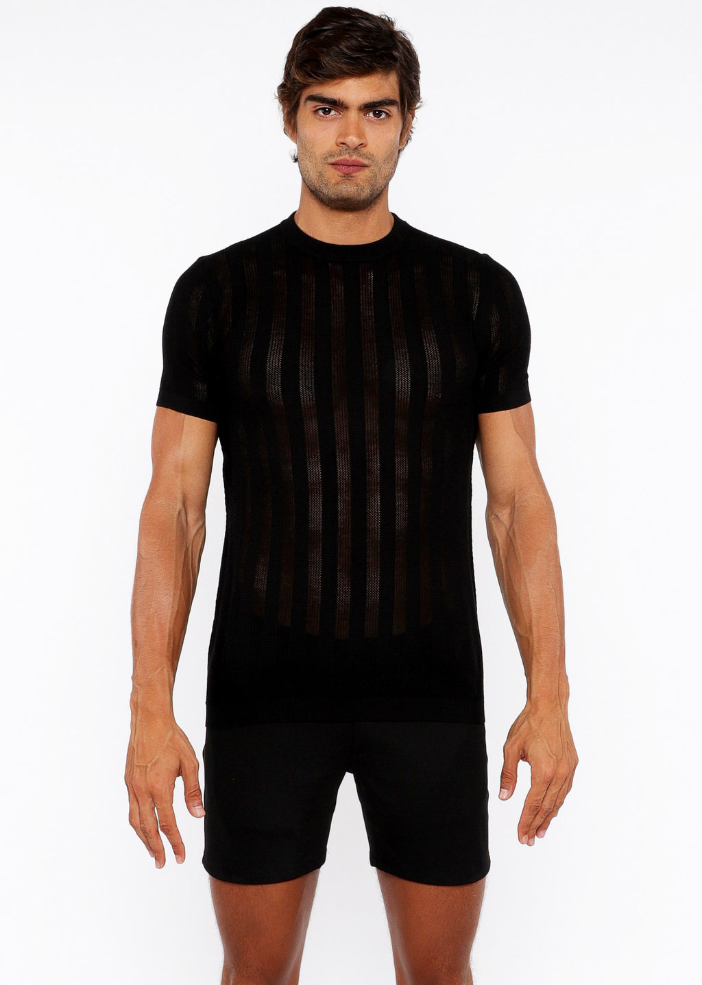 Textured Knitted Crew Tee